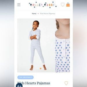 Roller Rabbit Kids Pajamas - blue hearts